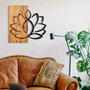 Wallity Lotus Escultura de pared Negro y Nogal